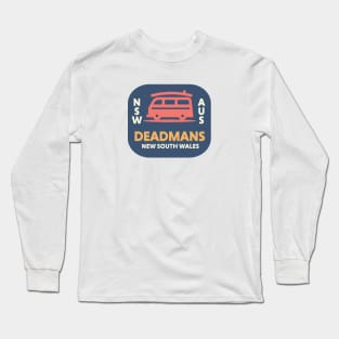 Retro Surfing Emblem Deadmans NSW Australia // Vintage Surfing Badge Long Sleeve T-Shirt